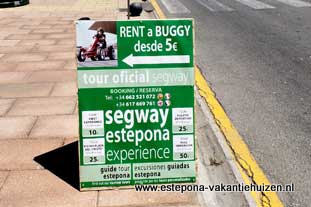 Estepona, verhuur Segway & bike op Plaza ABC