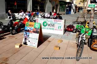 Estepona, verhuur Segway & bike op Plaza ABC