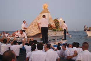 Estepona, processie virgen del Carmen