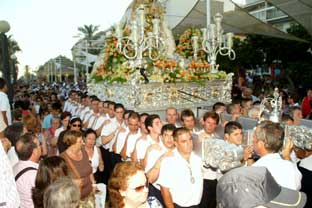 Estepona, processie virgen del Carmen